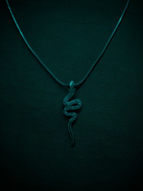 Dark Academia Jewelry Necklaces, Slytherin Necklace Aesthetic, Slytherin Jewelry Aesthetic, Slytherin Aesthetic Clothes, Slytherin Academia, Slytherin Aesthetic Fashion, Dark Academia Slytherin, Slytherin Dark Academia, Slytherin Necklace