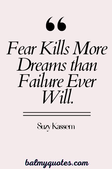 Explore inspiring quotes and motivation to conquer fear and achieve your dreams. Overcome challenges and turn dreams into reality. #Motivation #OvercomeFear #DreamBig #InspirationalQuotes #FearKillsDreams Fear Meaning Quotes, Reality Of Fear, Do Not Fear Quotes, Quotes Fear Overcoming, Overcoming Fears Quote, Fear And Faith Quotes, Fear Of Failure Motivation, Conquering Fear Quotes, Fear Motivation Quotes