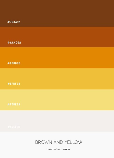 brown and yellow color hex, brown and yellow color scheme, brown and yellow, brown and yellow color combination Colour Palette Brown, Yellow Colour Palette, Shades Of Yellow Color, Mango Tart, Yellow Color Combinations, Yellow Color Palette, Yellow Palette, Orange Color Palettes, Brown Color Schemes