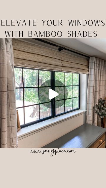 Hannah Joyce | Home Design & DIY on Instagram: "Elevate your windows with bamboo roman shades! I love the textured and organic appearance. They add a touch of warmth, have a unique & natural look and can work with almost any design style.

Installing them is easy!

1. Measure for placement. I chose to place two side by side rather than one large one, so I made sure they were centered. For an outside mount, add a few inches to each side of the window for better light coverage.

2. Install brackets. They can be installed inside or outside the window. Secure with drywall anchors or into studs. I used longer screws than the ones that came with them to make sure I hit the studs. Make sure they are level.

3. Attach the shades. Slide the headrail into the bracket. Secure with tightening screws. Bamboo Roman Shades, Drywall Anchors, Outside The Window, Home Design Diy, Bamboo Shades, Large Window, Level 3, Different Materials, Side By Side