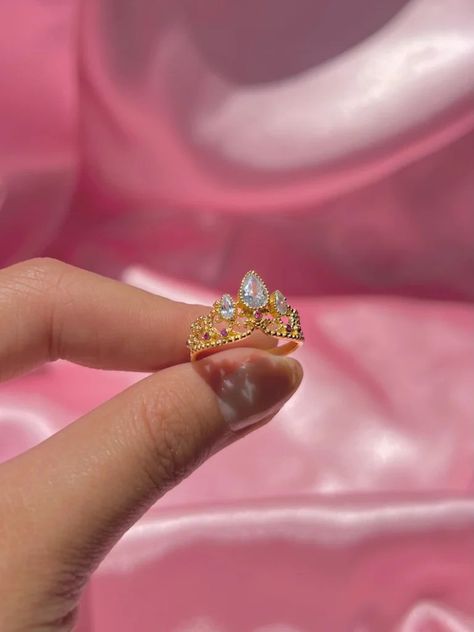 Rapunzel With Crown, Rapunzel Inspired Wedding Ring, Rapunzel Promise Ring, Rapunzel Crown Ring, Rapunzel Merch, Tangled Ring, Rapunzel Jewelry, Princess Promise Rings, Rapunzel Ring