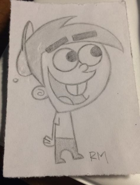 Disney Character Drawings, Easy Disney Drawings, Timmy Turner, Fairly Oddparents, The Fairly Oddparents, Disney Drawings Sketches, Easy Cartoon Drawings, Disney Art Drawings, Drawing Cartoon Characters