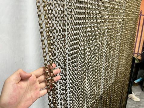 Nowadays,chain link curtains have become a popular decoration option for modern people,and compared with other types like chain mail curtain and metal coil curtain,chain link curtain is relatively economic.Chain link curtain is made from aluminum material and with various colors covering, It’s easy to install and has unique appearance,applied to various occasions,purposes,highlighting the elegant temperament,extraordinary personality,and noble taste. Metal Chain Curtain, Chainmail Curtain, Chain Curtain, Modern People, Steel Curtain, Workout Space, Metal Curtain, Curtain Sizes, Decorative Screens