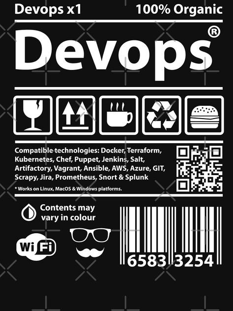 "Devops Barcode" T-shirt for Sale by Caldofran | Redbubble | stack overflow t-shirts - barcode t-shirts - quotes t-shirts Barcode Tshirt Design, Barcode Design, Funny Women Quotes, Adulting Quotes, Stack Overflow, Money Moves, Poster Illustration, Stickers Printable, Cute Mermaid