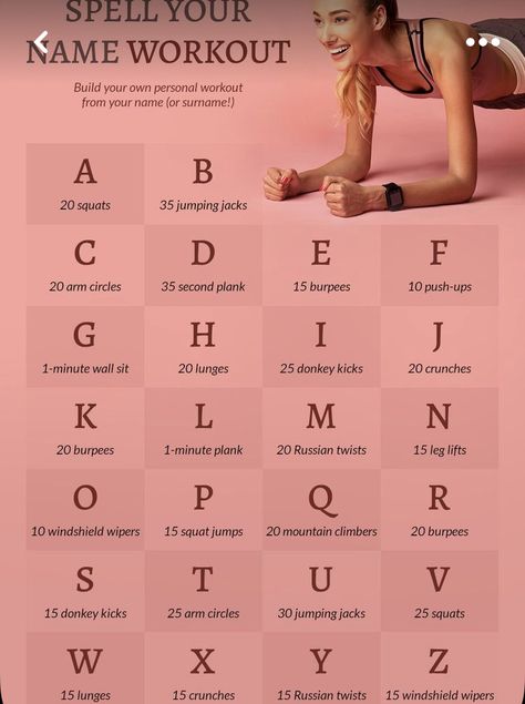 Letter Exercises Alphabet, Abc Workout For Women, Letter Workout, Your Name Workout, Alphabet Workout, Bedtime Workout, Abc Workout, Name Workout, Spell Your Name Workout