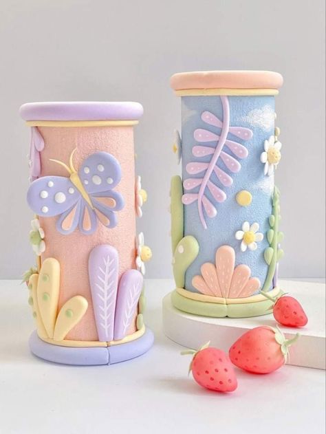 Colorful Vases, Creative Craft, Clay Ideas, Painting Art, Paint, Stone, Art