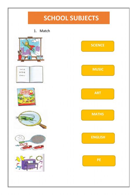 School subjects online worksheet for Third grade. You can do the exercises online or download the worksheet as pdf. School Places, School Timetable, The Worksheet, Classroom Language, English As A Second Language (esl), Vocabulary Worksheets, School Worksheets, School School, English As A Second Language