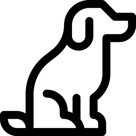 Dog Pictogram, Dog Outline, Dog Icon, Red Monochrome, Search Icon, Free Icon, Icon Download, Icon Pack, All Icon