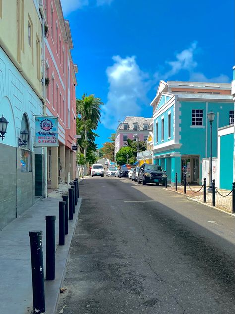 Nassau
Bahamas 
Road
Building
Colorful buildings
Colourful buildings
Cars
Tropical
Island Aesthetic Road, Bahamas Beach, Carribean Cruise, Bahamas Travel, Bahamas Vacation, Bahamas Cruise, Bahama Mama, Senior Trip, Nassau Bahamas