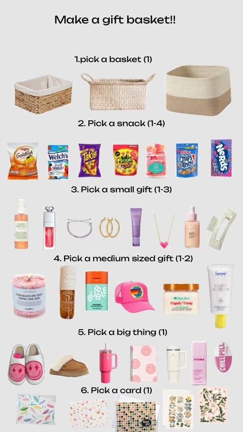 Not my idea #beauty #giftideas #giftguide #christmas Preppy Birthday Ideas, Making A Gift Basket, Preppy Birthday, Girly Christmas Gifts, Birthday Presents For Friends, Preppy Gifts, Birthday Basket, Cute Birthday Ideas, Cute Gifts For Friends