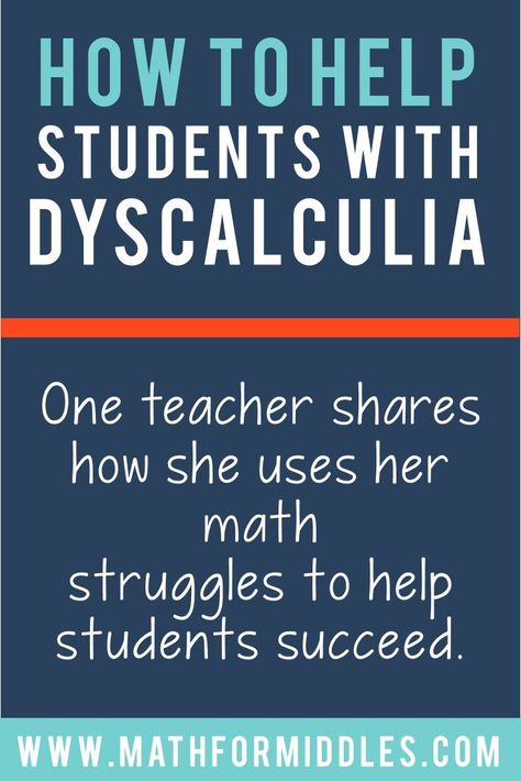 One teacher shares her own childhood struggles with Dyscalculia, and how she helps her math students now. #dyscalculia #mathanxiety #mathteaching Dyscalculia Activities, Dyscalculia Strategies, Neuro Diversity, Math Intervention Activities, Teaching Executive Functioning, Dyslexic Students, Middle School Math Teacher, Dysgraphia, Math Intervention