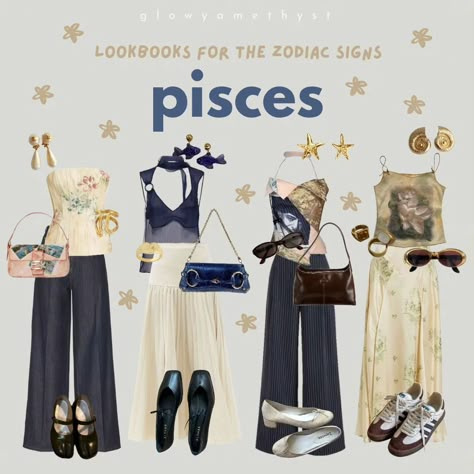 Pisces Sun Scorpio Rising, Pisces Fashion Outfits, Pisces Aesthetic Clothes, Venus Sign Pisces Style, Pisces Style Aesthetic, Pisces Venus Aesthetic Outfit, Pisces Venus Fashion, Pisces Fashion Aesthetic, Pisces Clothes