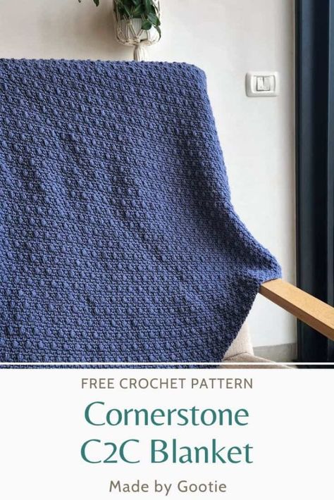 crochet c2c baby blanket Moss Stitch Crochet Blanket, C2c Moss Stitch, C2c Baby Blanket, Moss Stitch Crochet, Corner To Corner Crochet Pattern, Textured Blanket, Crochet C2c Pattern, C2c Crochet Blanket, Modern Crochet Blanket