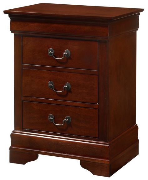 Cherry Nightstand, Crib Desk, Home Decor Storage, Fireplace Entertainment, 3 Drawer Nightstand, Louis Philippe, Furniture Sofas, Decor Storage, Teen Bedding