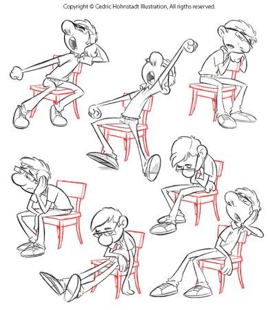 Sketchbook Exercise: Posing A Tired Man in a Chair Cartoon Character Poses, Line Of Action, رسم كاريكاتير, Cartoon Body, Sketch Note, Animation Sketches, Cartoon Sketches, 캐릭터 드로잉, Gesture Drawing