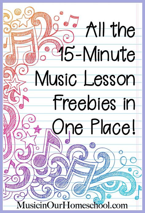 My 15-Minute Music Lesson Freebies are some of the most popular here at Music in Our Homeschool. See links to all of them here. Music Projects For Kids, Music Homeschool, Homeschool Music Lessons, Homeschool Music Curriculum, Elementary Music Activities, Music Activities For Kids, Kindergarten Music, Elementary Music Class, Middle School Music