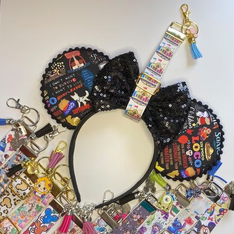 Assorted Mouse Ear Backpack Holders/lanyard for Hanging Mouse Ears - Etsy Disney Ear Holder, Mickey Ear Holder, Diy Disney Shirts, Leather Cuts, Disney Ears, Mickey Ears, Mouse Ears, Disney Shirts, One Pic