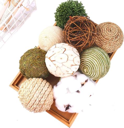 Set of 9,about3.5inch decorative natural balls.
Our rattan wicker balls, orb balls, grapevine balls, and wicker balls. natural materials, safe and environmentally friendly.
Decorative bowl fillers are perfect for home decor, coffee table, kitchen decor, dining tables, weddings, craft tables and much more.
We hope our decorative balls can bring natural countryside to your home and office, adding a bit of perfection. Decor Balls, Decorative Bowl Filler, Woven Vase, Corn Husks, Moss Ball, Decorative Balls, Black Bowl, Wedding Display, Clear Bowls