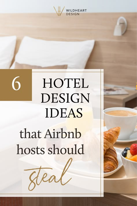 Hotels know a thing or two about interior design, and while your Airbnb shouldn't look like a hotel room, there are a few interior design secrets that vacation rental owners and Airbnb hosts can "steal" from hotels to make their unique vacation rentals even better! Learn how to use these hotel interior design ideas to create a top-rated Airbnb apartment. Airbnb Ideas Decor Bedroom, Airbnb Design Apartments, Airbnb Breakfast Basket, Airbnb Toiletries Ideas, Luxury Airbnb Interior, Airbnb Experience Ideas, Airbnb Furniture Ideas, Best Airbnb Amenities, Basement Airbnb Ideas