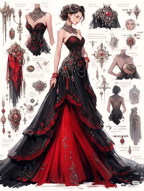 Fanfic Ideas, Dreamy Gowns, Dress Design Drawing, Design Moda, Old Fashion Dresses, Dress Idea, Fashion Drawing Dresses, Dress Design Sketches, Fashion Illustration Dresses