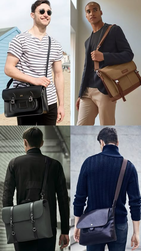 Men Bag Style, Men’s Satchel Bag, Men Satchel Bag, Mens Bags Fashion Casual, Men’s Messenger Bag, Mens Bag Outfit, Men Work Bag, Man Bags Fashion For Men, Side Bag For Man