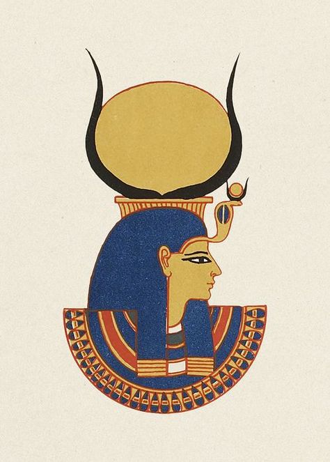 Hathor Egyptian Goddess, Pharoah Egyptian, Egyptian Art Drawing, Egypt Drawing, Hathor Goddess, Egyptian Ornamented, Egyptian Drawings, Egyptian Party, Egyptian Pattern