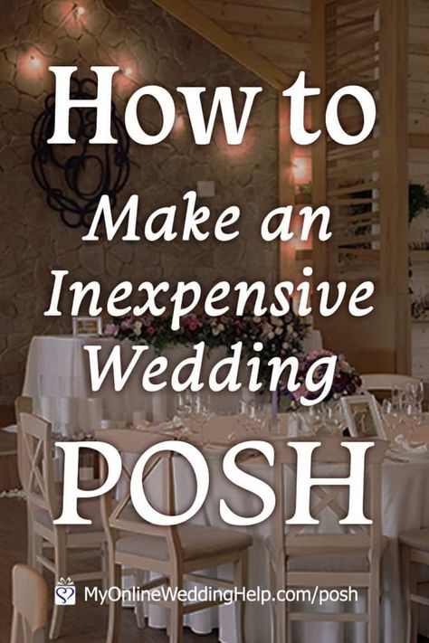 Some different ideas for making your inexpensive wedding look posh. Tips for making your budget wedding look more upscale with color, lighting, details, etc. Number 1 is ... see them on the My Online Wedding Help blog. #DifferentWedding #WeddingIdeas #BudgetWedding #WeddingIdeas #WeddingTips Wedding Centerpieces Diy Twinkle Lights, Dream Wedding Inspiration, Diy Wedding Lights, Lego Flower Wedding Centerpiece, Rafter Decorations Wedding, Elegant Winter Wedding Centerpieces, Indoor Fall Wedding Ideas, Small Wedding Reception Decorations, Gold Accent Wedding Decor