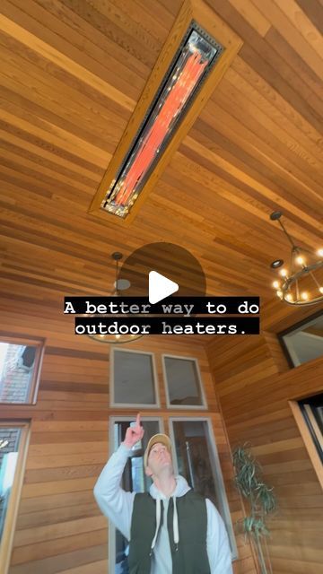 BROTHERS BUILDING LLC on Instagram: "Unlike outdoor gas heaters, infrared outdoor heaters put out a lot more heat (perfect for a patio).   Since this client does a lot of entertaining, they wanted a built in heater that was out of the way- still providing warmth while maintaining that sleek, modern look.  This infrared outdoor heater was our favorite option, and our clients love it.   Have questions? Send us a DM!   Follow us for more custom home and remodel ideas! Like, comment, and share.  . . .  #customhomes #customhomebuilder #customhomebuilding #customhomebuilding #customhomebuilders #oregonhomes #homeideas #buildingdesign #homedesigners #outdoorkitchens #outdoorliving #outdoordesign #infraredheater" Heated Porch Outdoor Spaces, Patio Ideas Screened In, Porch Heater Ideas, Patio Heaters Outdoor Ideas, Outdoor Screened In Patio Ideas, Living Room Heater, Porch Heater, Magnolia House, Room Heater