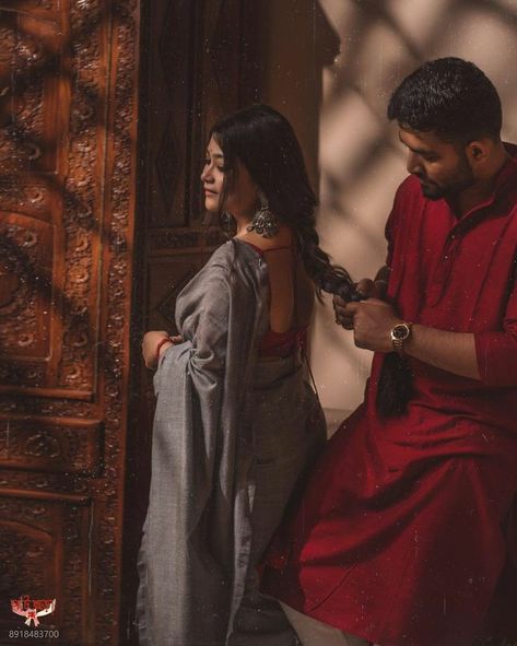 Couple Goal ( hair braids ) Bengali Photoshoot, Desi Love, Wedding Photoshoot Poses, Vintage Couples, Cute Couples Photography, Couple Pic, Couple Picture, Couple Picture Poses, Poses For Couples