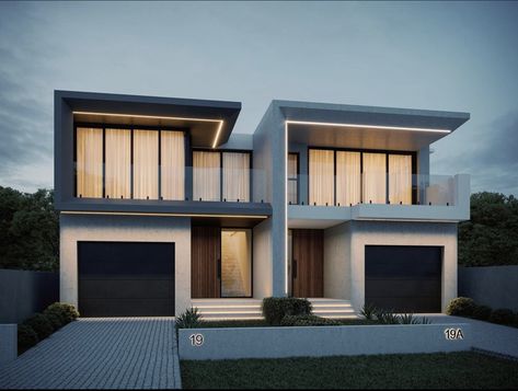 Townhouse Apartments, Exterior House Design, Double House, Townhouse Exterior, Two Story House Design, Australia House, Modern Townhouse, Duplex Design, Townhouse Designs