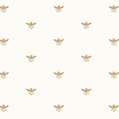 Gold Bee Wallpaper, Bee Background, Ipad Productivity, Black And Cream Wallpaper, Honey Bee Nursery, Bee Aesthetic, Dinnerware Ideas, Bee Wallpaper, Bees Pattern