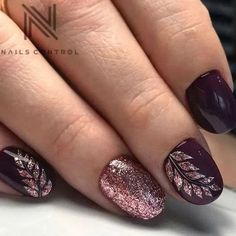 Burgundy Nails, Thanksgiving Nails, Gel Nail Designs, Autumn Nails, Luxury Nails, Heart Nails, Fall Nail Designs, Fancy Nails, Manicure E Pedicure