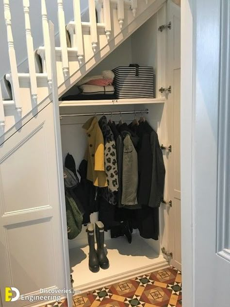 31+ Best Under Stair Storage Ideas That You’ll Adore | Engineering Discoveries Under Stair Storage Ideas, Stair Storage Ideas, Stairway Storage, Understair Storage, Under Stairs Nook, Under Stairs Ideas, Under Stairs Storage Solutions, Stair Nook, Space Under Stairs