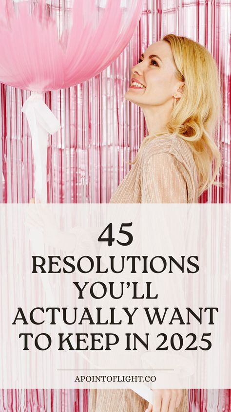 45 resolutions you'll actually want to keep in 2025 Resolutions Ideas, Monthly Reset, 2025 Ideas, Resolution Ideas, Year Planning, New Year Planning, Life Changing Habits, Youtube Ideas, Reinvent Yourself