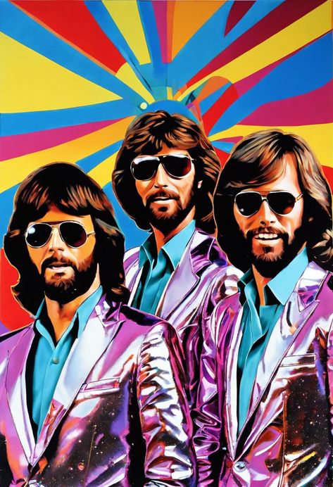 The Bee Gees Check more at https://paintlyx.com/the-bee-gees/ Bees Gees, Iconic Musicians, 18th Birthday Party Themes, The Bee Gees, 18th Birthday Party, Bee Gees, Better Days, The Bee, Staying Alive