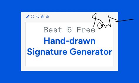 Here are the top five free hand-drawn signature generators that help you create customized signatures effortlessly. Signature Generator, Top Five, Generators, Free Hand, Online Tools, Technology News, New Technology, Hand Drawn, How To Draw Hands