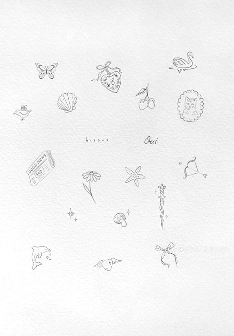 You First Tattoo, Tiny Birthday Tattoos, Small Timeless Tattoos, Tattoos To Get In France, Dainty Tattoo Inspiration, Mini Feminine Tattoos, Tiny London Tattoo, Tiny California Tattoo, Fine Line Girly Tattoos