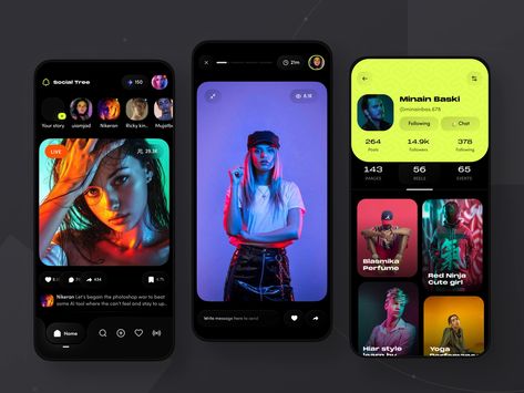 Profile App, Social App Design, Best Ui Design, Drinks Packaging Design, Ux Mobile, Medium App, Ui Design Website, Social Media Apps, App Design Inspiration