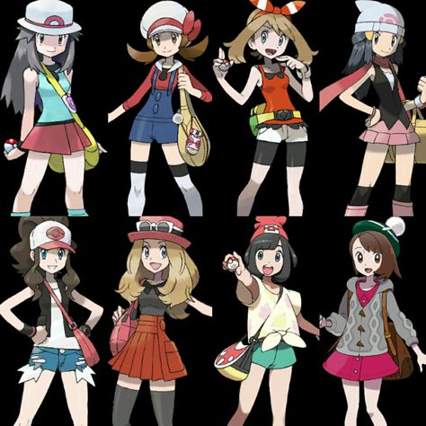 Pokemon Oc Female Trainer, Trainer Outfits, Pokemon Outfits, Pokemon Trainer Outfits, Female Pokemon Trainers, Pokemon Trainer Oc, Pokemon Ocs, Female Trainers, Pokemon Gym Leaders