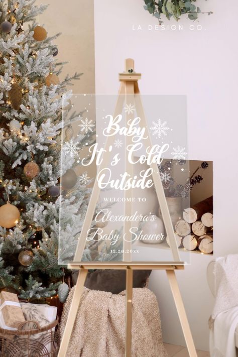 Perfect for showcasing baby its cold outside baby shower ideas, this sign complements january baby shower themes and christmas themed baby shower ideas. Ideal for a christmas baby shower or december baby shower ideas, it captures winter baby shower ideas and winter wonderland baby shower ideas. Elevate your winter baby shower with stunning winter baby shower themes and winter themed baby shower ideas. Embrace christmas baby shower ideas with this charming sign. Snow In Love Bridal Shower Theme, Snowflake Baby Shower Ideas, December Baby Shower Themes, January Baby Shower Themes, December Baby Shower Ideas, Welcome Acrylic Sign, January Baby Shower, Snow In Love, Whimsical Baby Shower