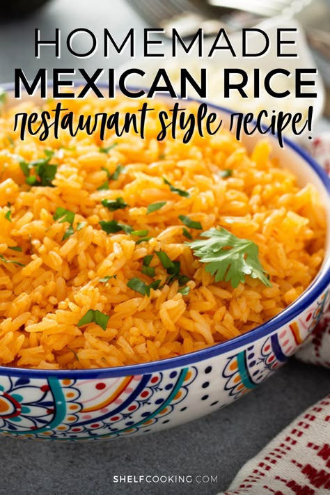 Side Dish For Enchiladas, Homemade Mexican Rice, Mexican Fried Rice, Taco Side Dishes, Mexican Rice Recipe, Restaurant Style Recipes, Hawaiian Roll, Mexican Rice Recipes, Bake Ideas