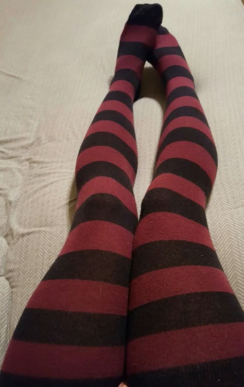 Thigh High Aesthetic, Striped Socks Outfit, Thigh High Socks Aesthetic, Sock Aesthetic, Cute Thigh High Socks, High Socks Aesthetic, Goth Socks, Boy Outfit Ideas, High Thigh Socks