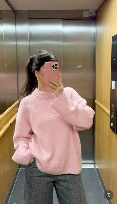 Work Fits, Winter Fits, Pink Sweater, Winter Outfit, Work Outfits, Fit Inspo, Winter Outfits, Winter Fashion, Fall Outfits