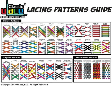 Ladder Lace Shoes Tutorial, Two Color Shoe Lace Patterns, Cool Lace Patterns For Vans, High Top Shoe Lace Patterns, Double Shoe Lace Patterns, 7 Hole Shoe Lace Patterns, Boot Lace Patterns, Shoe Lacing Patterns, Shoelace Patterns Step By Step