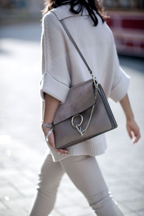 Chloe medium Faye bag in Grey Chloe Faye Bag, Faye Bag, Purse Boutique, Chloe Handbags, Chloe Bag, Kate Bosworth, Armani Prive, Chloe Faye, Neutral Outfit