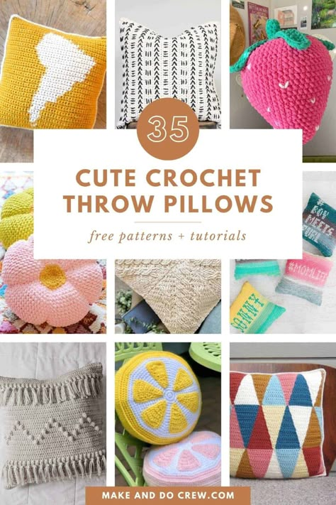 Throw Pillow Crochet Pattern Free, Free Crochet Throw Pillow Patterns, Crochet Patterns For Pillow Covers, Crochet Patterns For Pillows, Cute Crochet Pillow Pattern, Pillow Pattern Crochet, Free Crochet Patterns For Pillows, Free Crochet Cushion Patterns, Crochet Bed Pillow