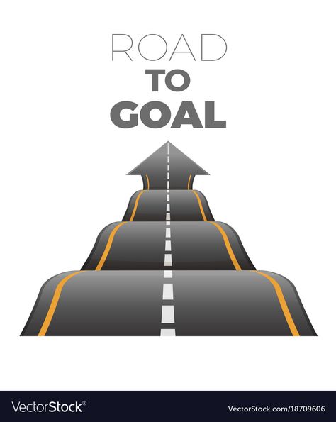 Road To Success Illustration, Path To Success Illustration, Direction Logo Design, Road Graphic Design, Achievement Poster, Road Illustration, Road Poster, Path Way, Ppt Ideas