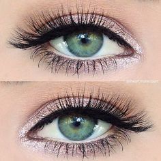 Makeup Tips For Small Eyes, Sparkly Eye Makeup, Wedding Hairstyles And Makeup, Sparkly Eyes, Smink Inspiration, Beauty Make-up, Makijaż Smokey Eye, Makeup Eyes, Pink Eyeshadow