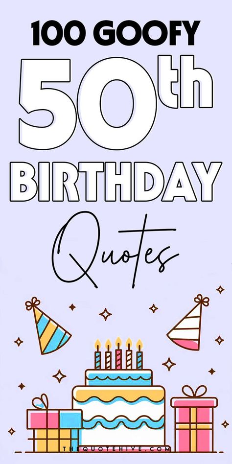 Make their 50th birthday joyful with these 50th birthday quotes and birthday verses for cards that bring laughter. Brother 50th Birthday Quotes, 50th Birthday Card For Husband, 50th Birthday Cards For Men Diy, 50th Birthday Scrapbook Ideas, 50th Birthday Poems For Women, Turning 50 Quotes Humor For Men, Quotes For 50th Birthday Men, Funny 75th Birthday Sayings, 50th Birthday Sayings For Men Funny