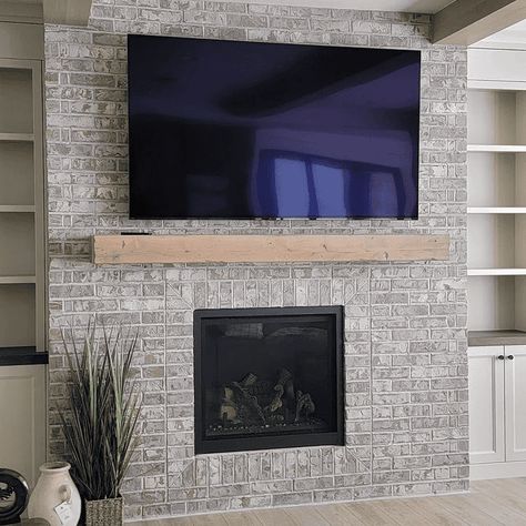 I've learned a thing or two that could help you with future projects. So, here are 17 ideas if you have a TV above the fireplace. Fireplace Redo Ideas, Mantel Mount, Tv Above The Fireplace, Fireplace Design Ideas, Tv Mounted, Fireplace Redo, False Wall, Above The Fireplace, Door Images